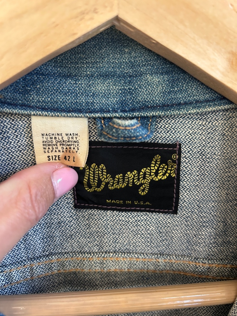 Vintage 1970’s Wrangler Blue Denim Trucker Jacket - Picture 2 of 8